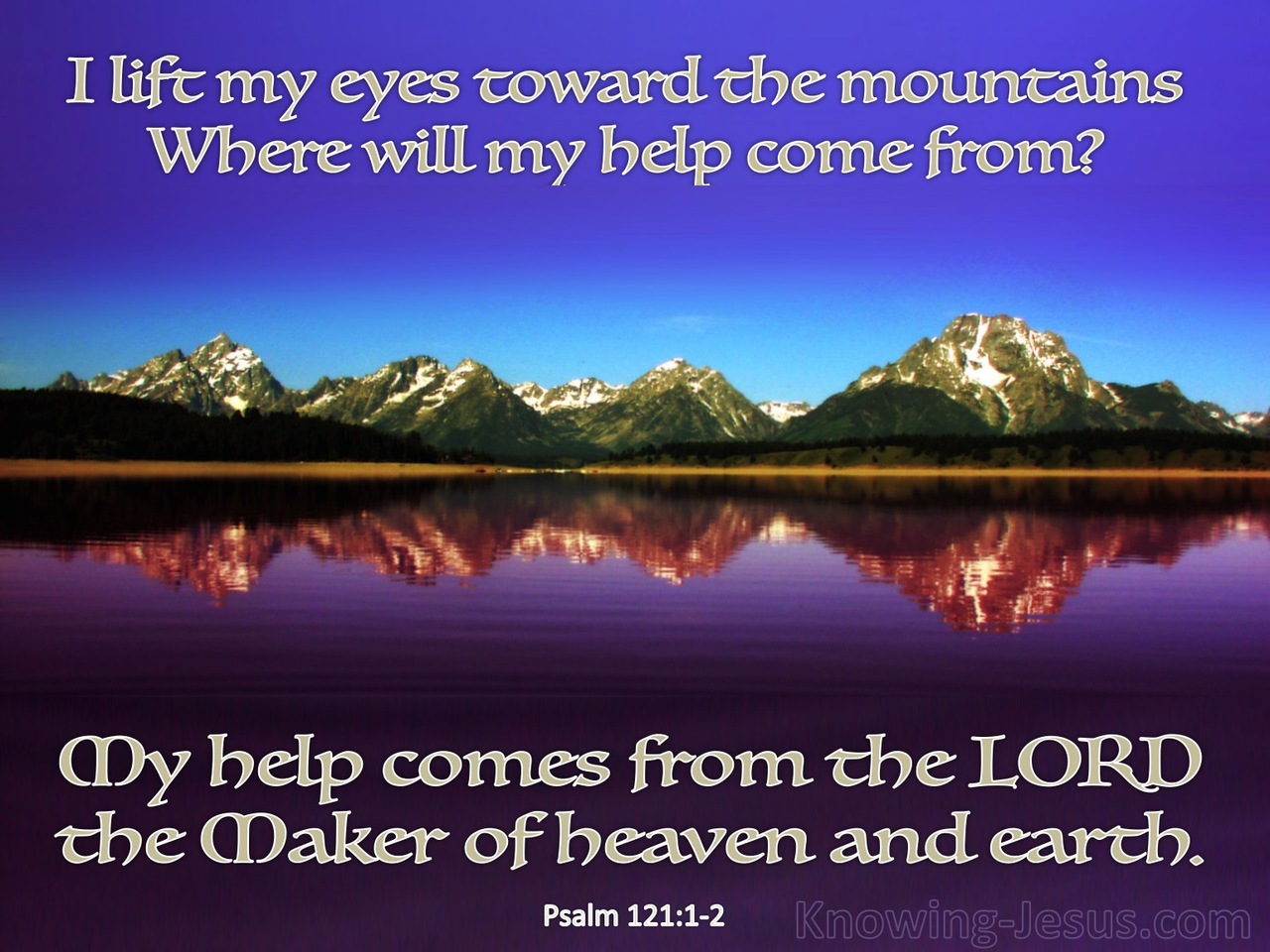 Psalm 121:2 My Help Comes From The Lord (blue)